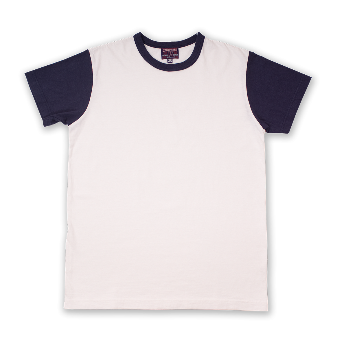 ELMC Vintage-Style Team Tee Shirt, Ecru/Navy
