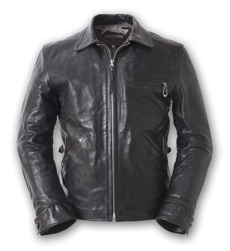 ELMC Californian Vintage-Style, Half-Belt Jacket, Black