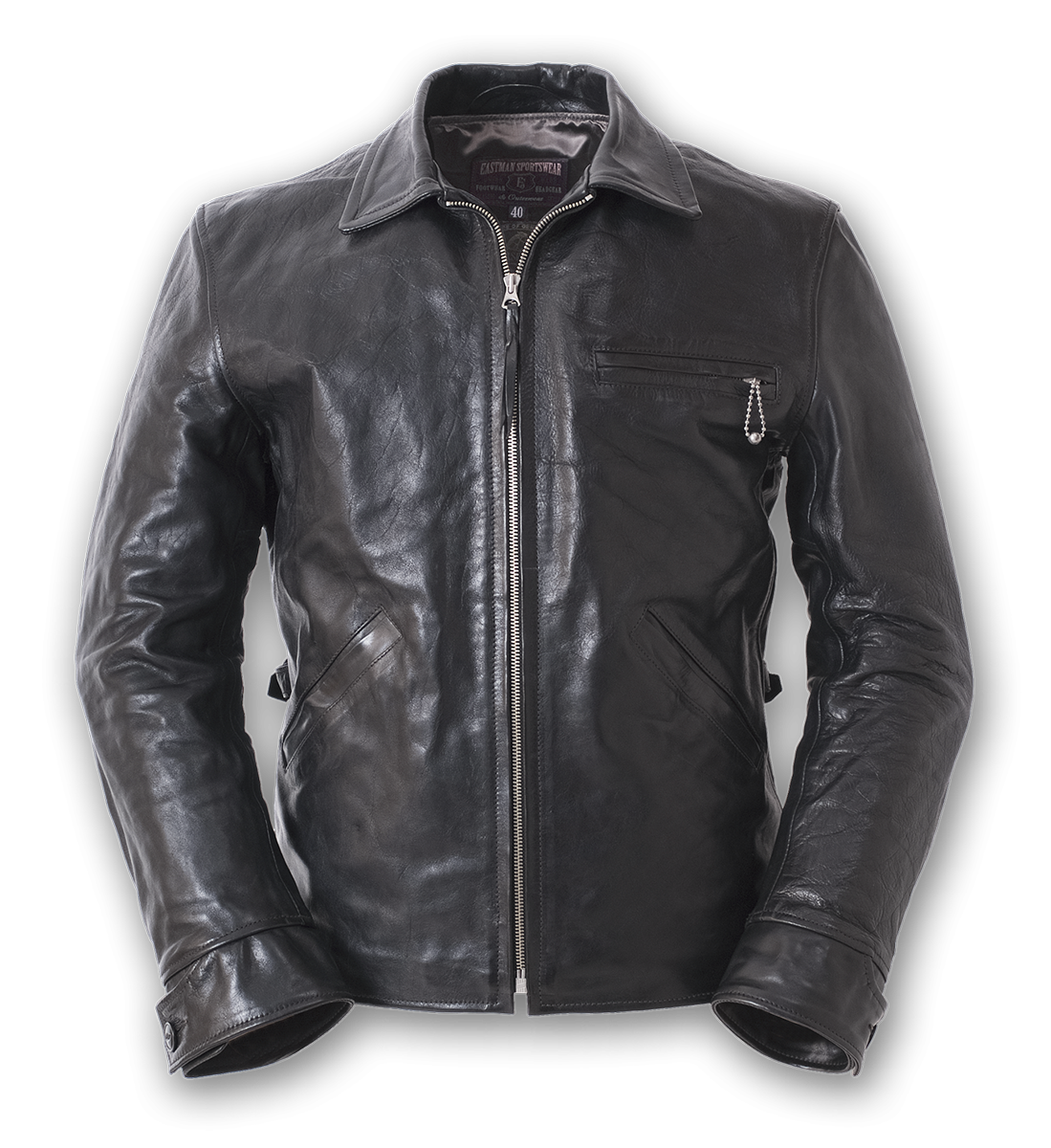 ELMC Californian Vintage-Style, Half-Belt Jacket, Black